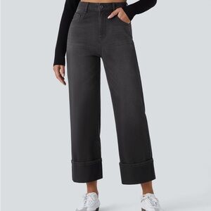 HALARA Charcoal Wide-Leg Jeans
